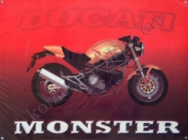 metalen affiche ducati monster 30-40 cm
