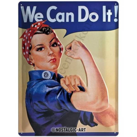 metalen wandbord we can do it! 30x40 cm