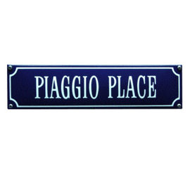 emaille straatnaambord piaggio place