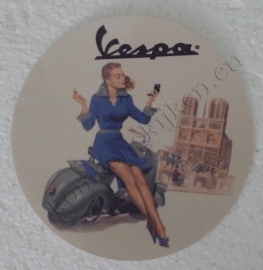 ronde vespa sticker 10 cm