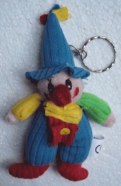 sleutelhanger Clown blauw / knuffel