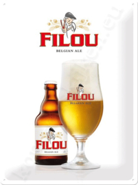 metalen wandplaat filou bier 30-40 cm