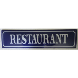 emaille straatnaambord  restaurant 33-8 cm