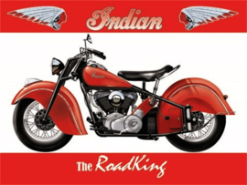 metalen wandplaat Indian the Roadking 20x30 cm