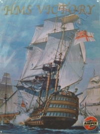 metalen wandplaat hms victory 30-40 cm.