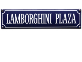 emaille straatnaambord lamborghini plaza