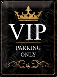 metalen wandplaat VIP parking only 30-40 cm