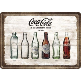 metal card Coca-Cola Timeline 10 x 14 cm