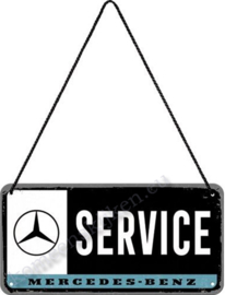 hanging sign / muurbordje Mercedes Benz service 10x20 cm