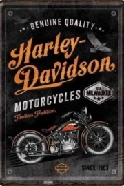 Metal card Harley-Davidson timeless tradition 10x14 cm