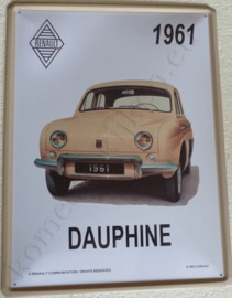 metalen wandplaat renault dauphine affiche 30-40 cm