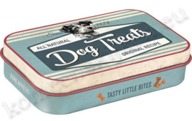 blikken doosje dog treats box Blue