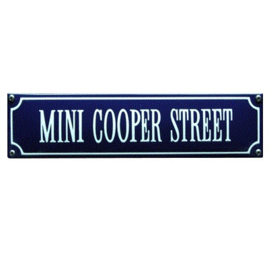 emaille straatnaambord mini cooper street