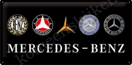 blikken wandbord Mercedes-Benz logo's / evolution  25-50 cm