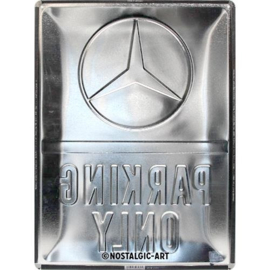 metalen wandplaat mercedes benz parking only 30x40 cm