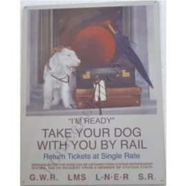 wandbord take your dog by rail 30-40 cm