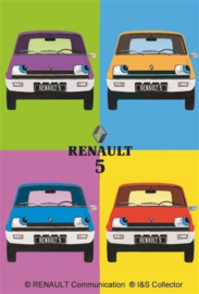 blikken wandplaat Renault 5 pop art 30x40 cm