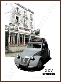 metal sign citroen 2cv hotel 20-30 cm