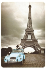 metalen reclamebord citroen 2CV eiffeltoren 20-30 cm