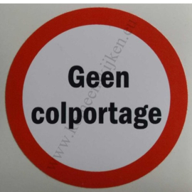 ronde sticker geen colportage 7,5 cm