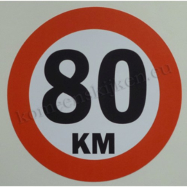 sticker 80 km 14 cm