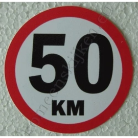 sticker 50 km 7,5 cm