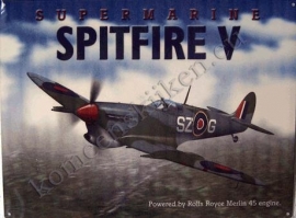 nostalgische wandplaat spitfire v 30-40 cm