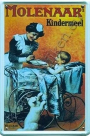 metalen reclamebord Molenaar`s kindermeel 20-30 cm
