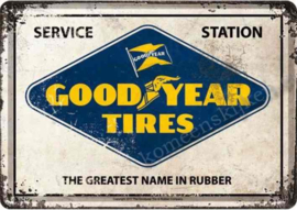 metalen ansichtkaart goodyear tyres 10-14 cm
