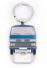 VW T3 Bulli Bus sleutelhanger flessenopener blauw