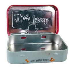 blikken doosje dog treats box Blue