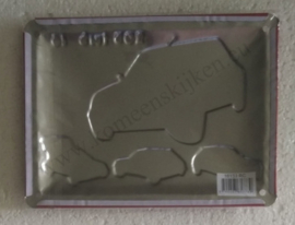 blikken reclamebord peugeot 205 T16 15-20 cm
