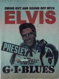 metalen affiche Elvis G.I. Blues 30x40 cm
