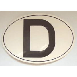 sticker D Duitsland 12,5 bij 8,5 cm