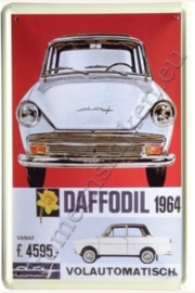 metalen wandbord daffodil 15-20 cm
