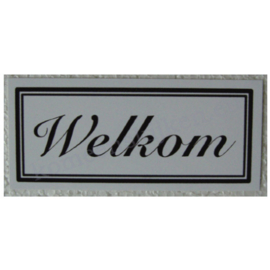 sticker welkom 12,5 cm.