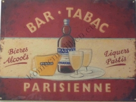 metalen wandbord bar tabac parisienne 30-40 cm