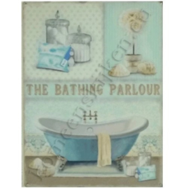 metalen wandplaat The bathing parlour 30-40 cm