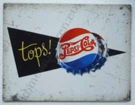 metalen wandplaat pepsi cola kroonkurk tops! 30-40 cm