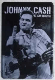 metalen wandbord Johnny Cash / Quentin 20x30 cm