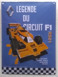 blikken wandplaat Renault Formule 1 15x20 cm