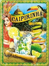 metalen wandbord caipirinha 15-20 cm