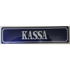 emaille straatnaambord  kassa 33-8 cm