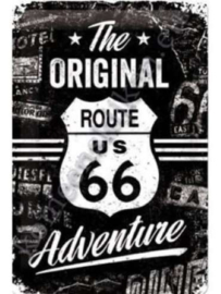 metalen wandbord the original Route US 66 20-30 cm