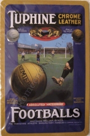 metalen reclamebord tuphine footballs 20-30 cm