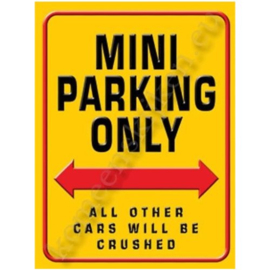 metalen wandplaat mini parking only 30-40 cm