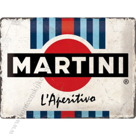 metalen wandplaat Martini l'aperitivo 30x40 cm