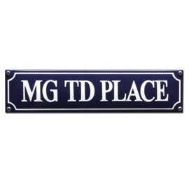 emaille straatnaambord MG TD place