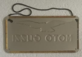 hanging sign / deurbordje Moto Guzzi 10x20 cm