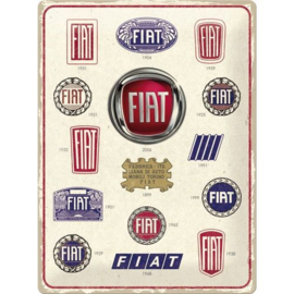 blikken muurbord Fiat logo evolution